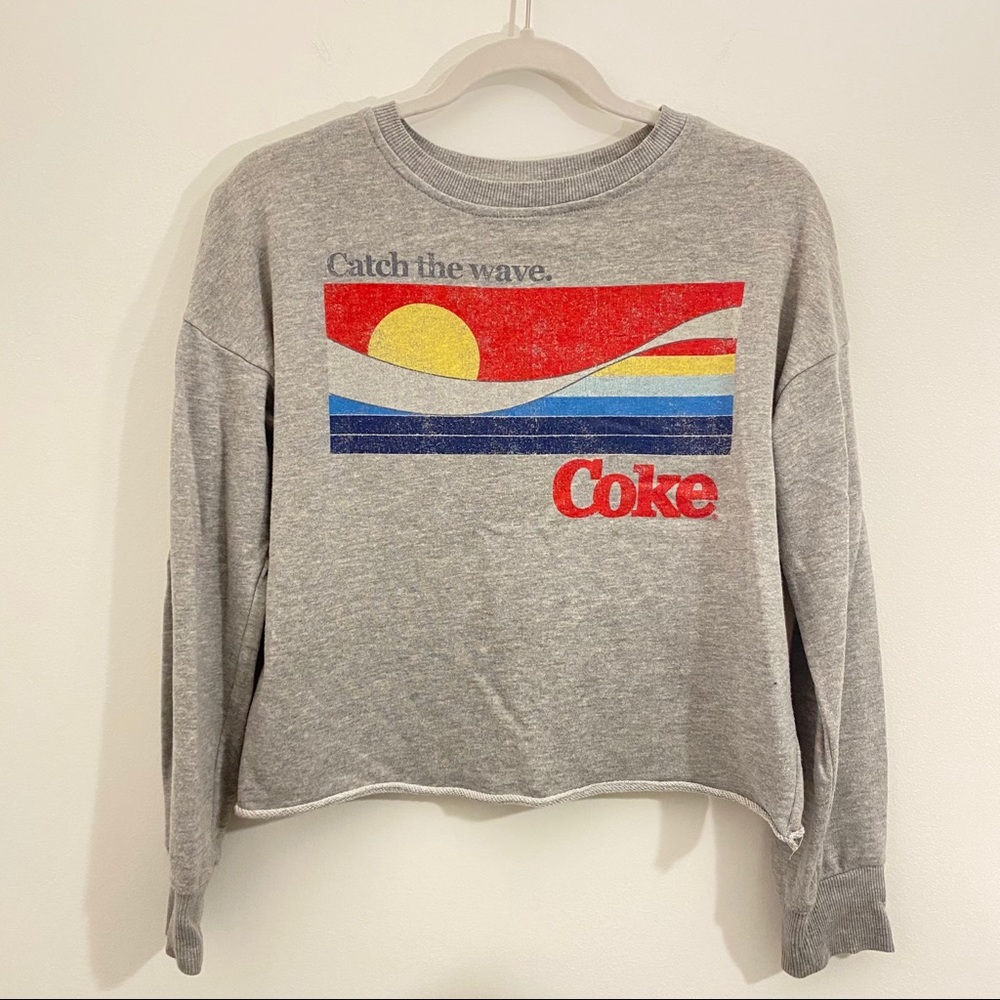 Coke cropped sweatshirt Catch the wave.